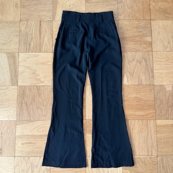 A.L.C. Size 6 Black Pants Flare Work Suit Career Professional Center Seam - Picture 2 of 10